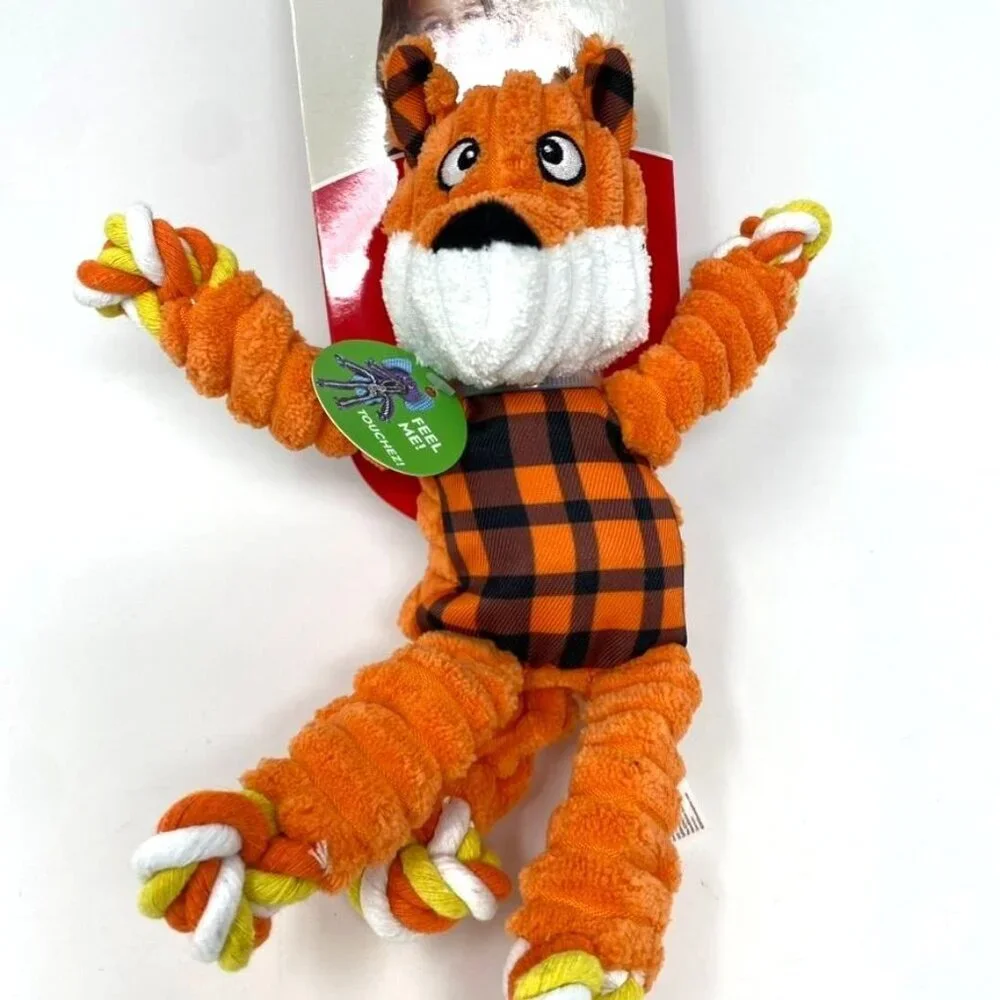 KONG Halloween Floppy Knots Fox Dog Animal Chew Toy Small Medium